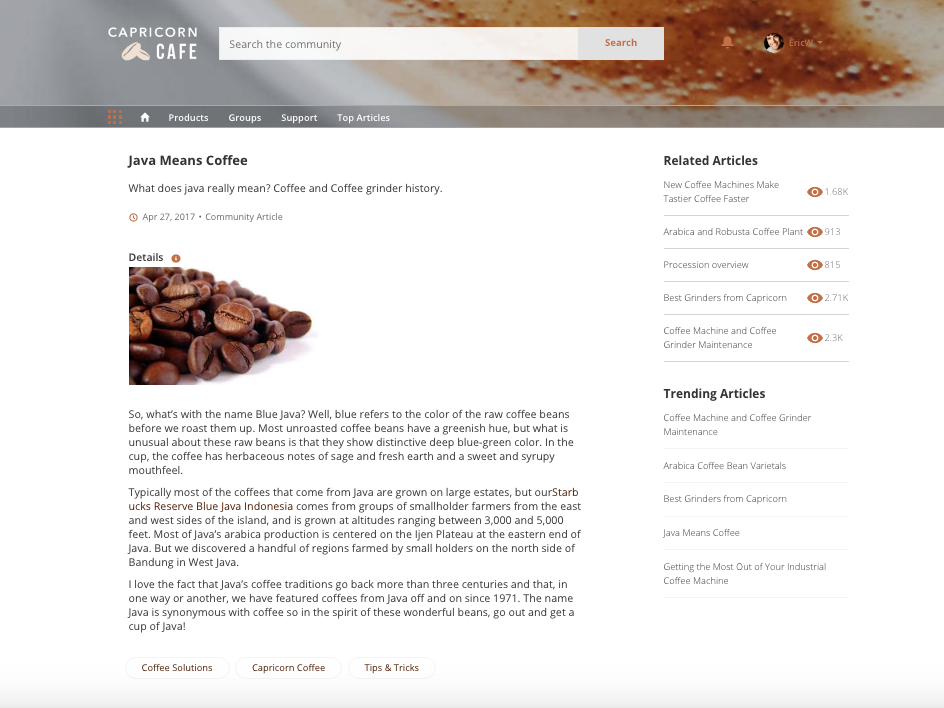 automated topic creation on communities page