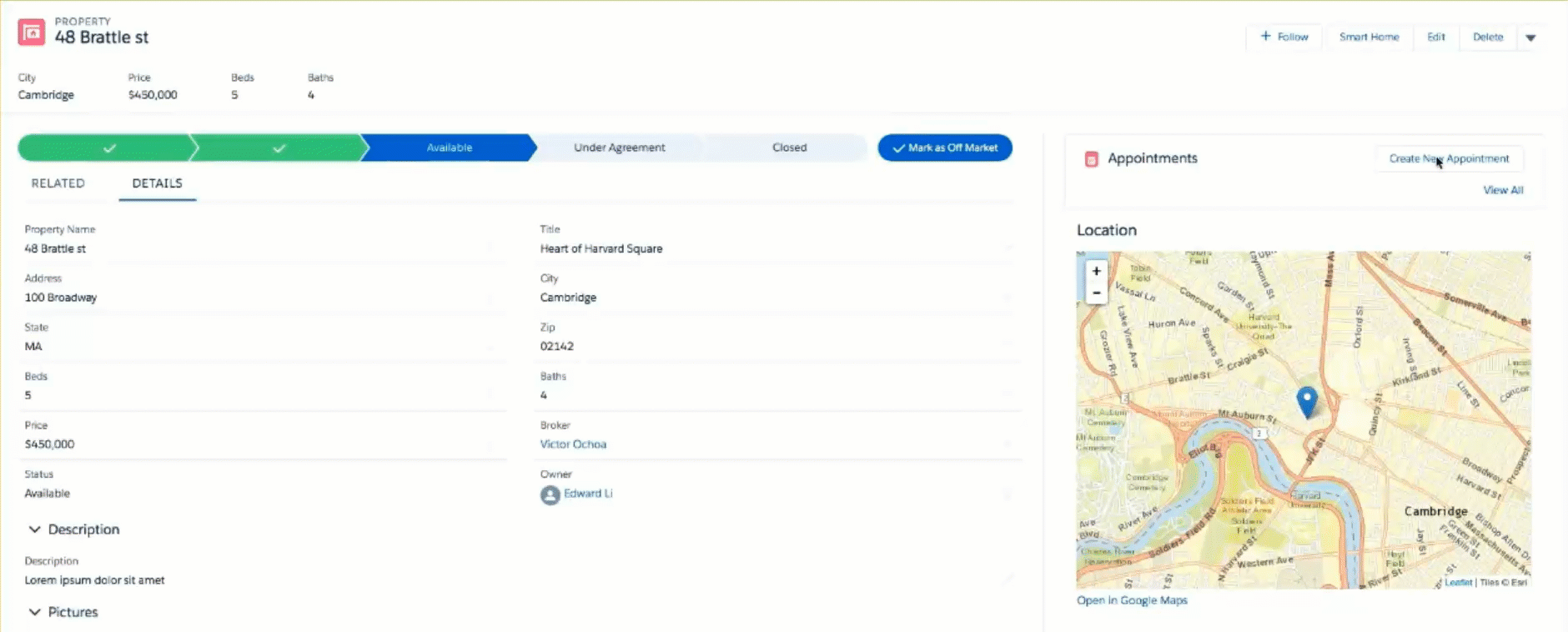 Animation showing an application that uses Lightning Data Service to populate its components