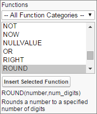 The Functions menu.