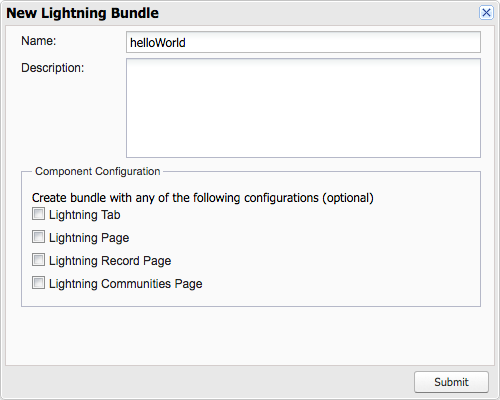 New Lightning Bundle panel