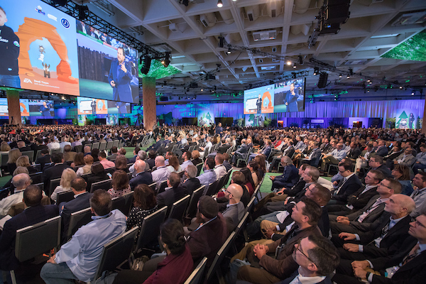 Marc Benioff speaking at Dreamforce