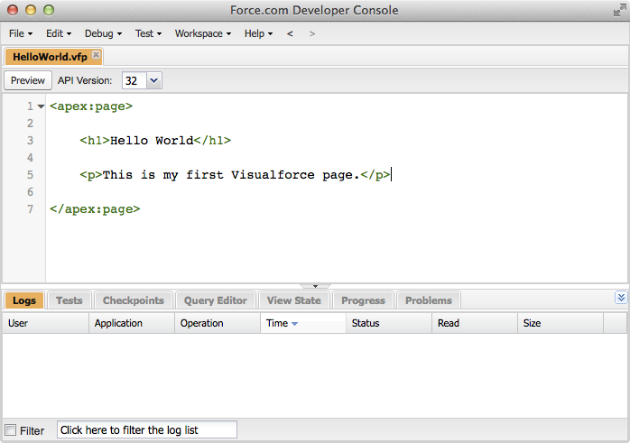 The Force.com Developer Console