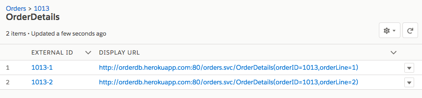 View line items for order
