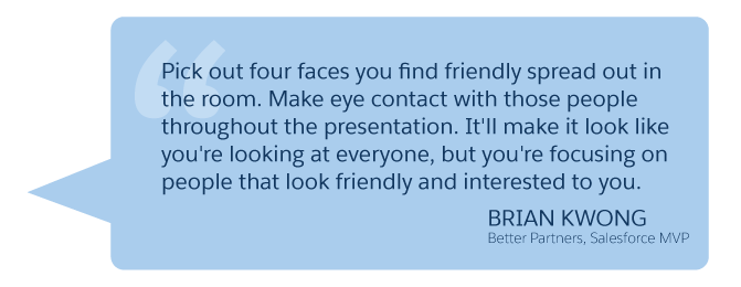 'Pick out four faces you find friendly... Brian Kwong (Better Partners, Salesforce MVP)' 