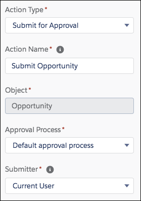 A Submit for Approval action