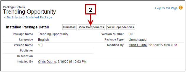 View package details