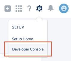 Opening the developer console