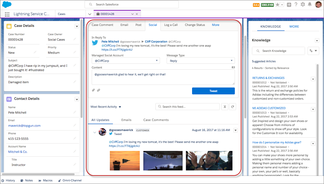 Social Customer Service in Lightning Experience