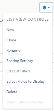 Object Home List View Controls