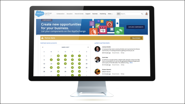 Salesforce Partner Community landing page