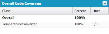 View code coverage percentage in the Developer Console