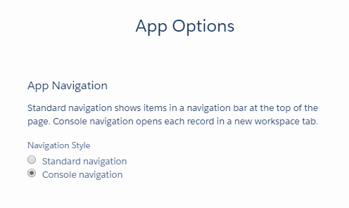 App options