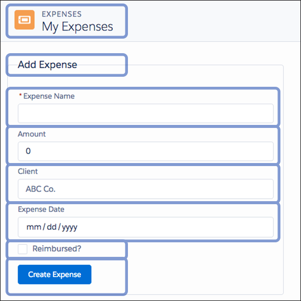 Expenses app composition