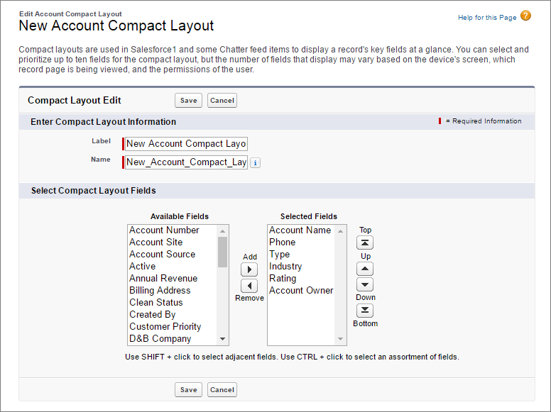 Sample Compact Layout