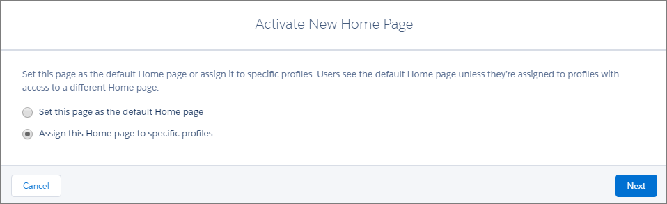 Activate Your Home Page