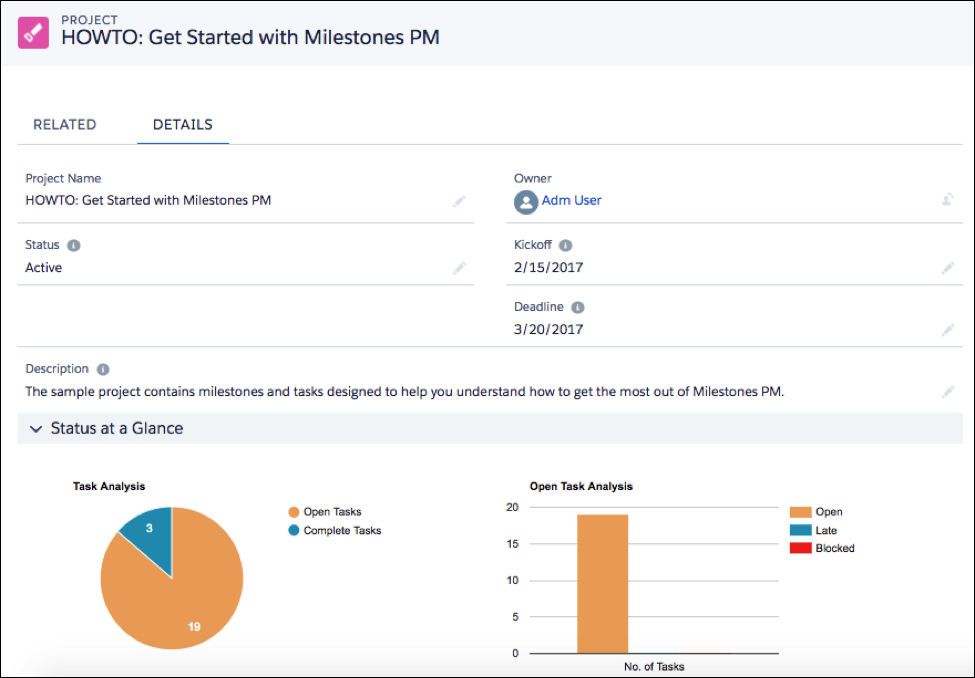 Sample data for a Test Drive