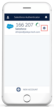 Salseforce Authenticator account information