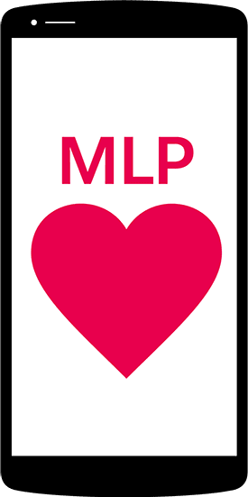 Image of phone with MLP and a heart