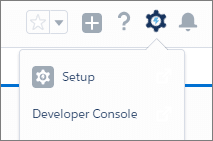 Setup gear menu