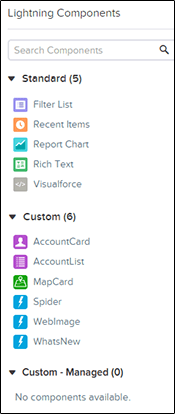 Lightning App Builder component pane
