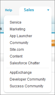 The Salesforce app picker
