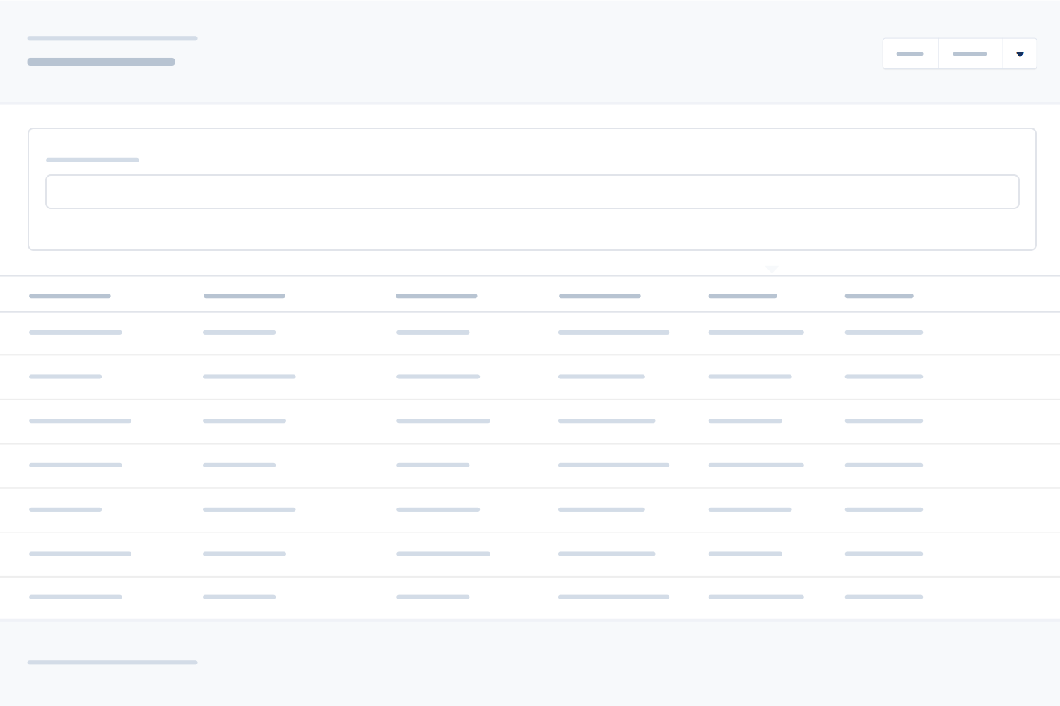 List view wireframe