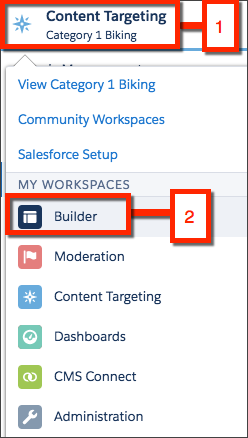 Select Content Targeting and select Builder.