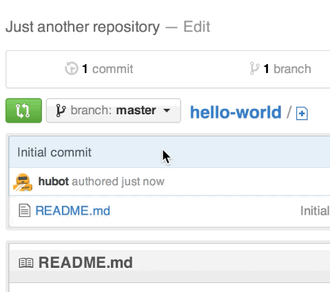 Screenshot showing switching between branches in a GitHub repository.