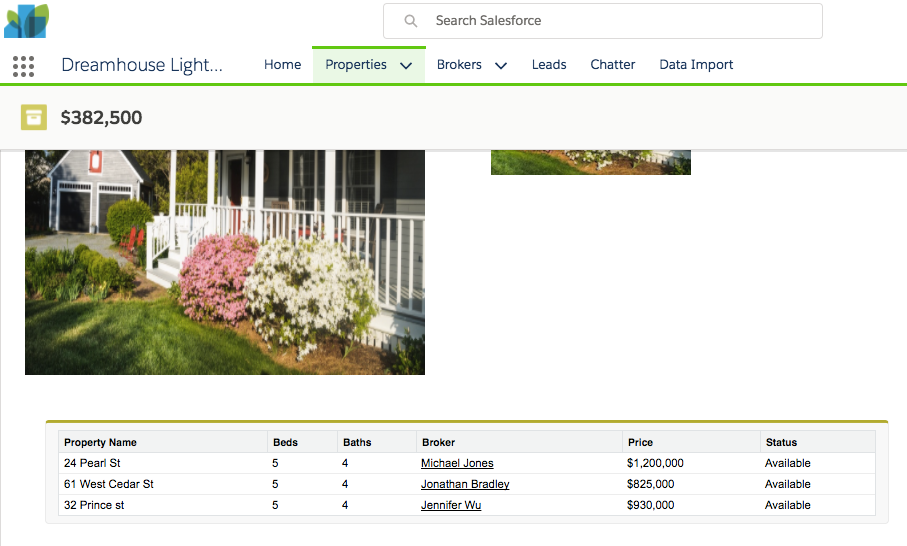 Screenshot showing look and feel of related properties