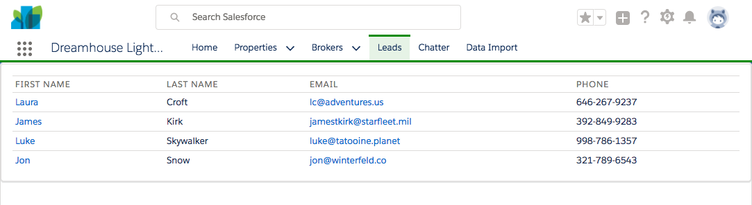 Leads list in Lightning Edition with no header