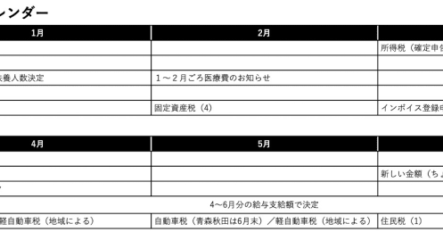 所得税、住民税、控除のタイミング…【税金カレンダー】で一年の予定を確認