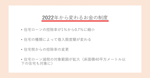 「2022年から変わるお金の制度」住宅ローンや借入限度額に住民税、チェックすべきポイントは？