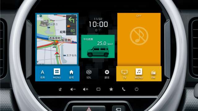 新型「スズキハスラー」発売を機に全てを刷新、純正カーナビが 新型「スズキハスラー」発売を機に全てを刷新、純正カーナビが