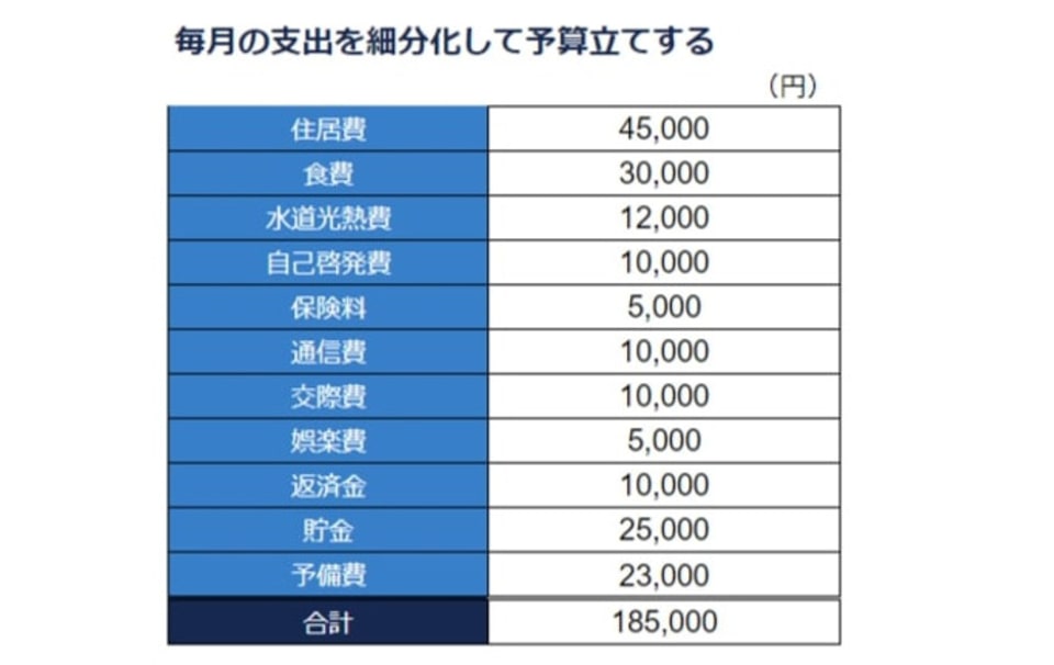 家計収支表1