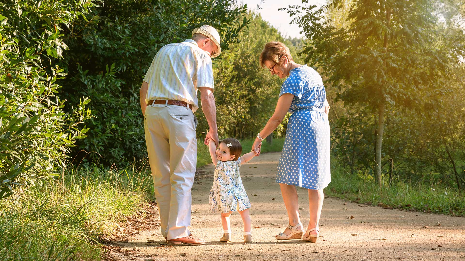 grandparents with a child