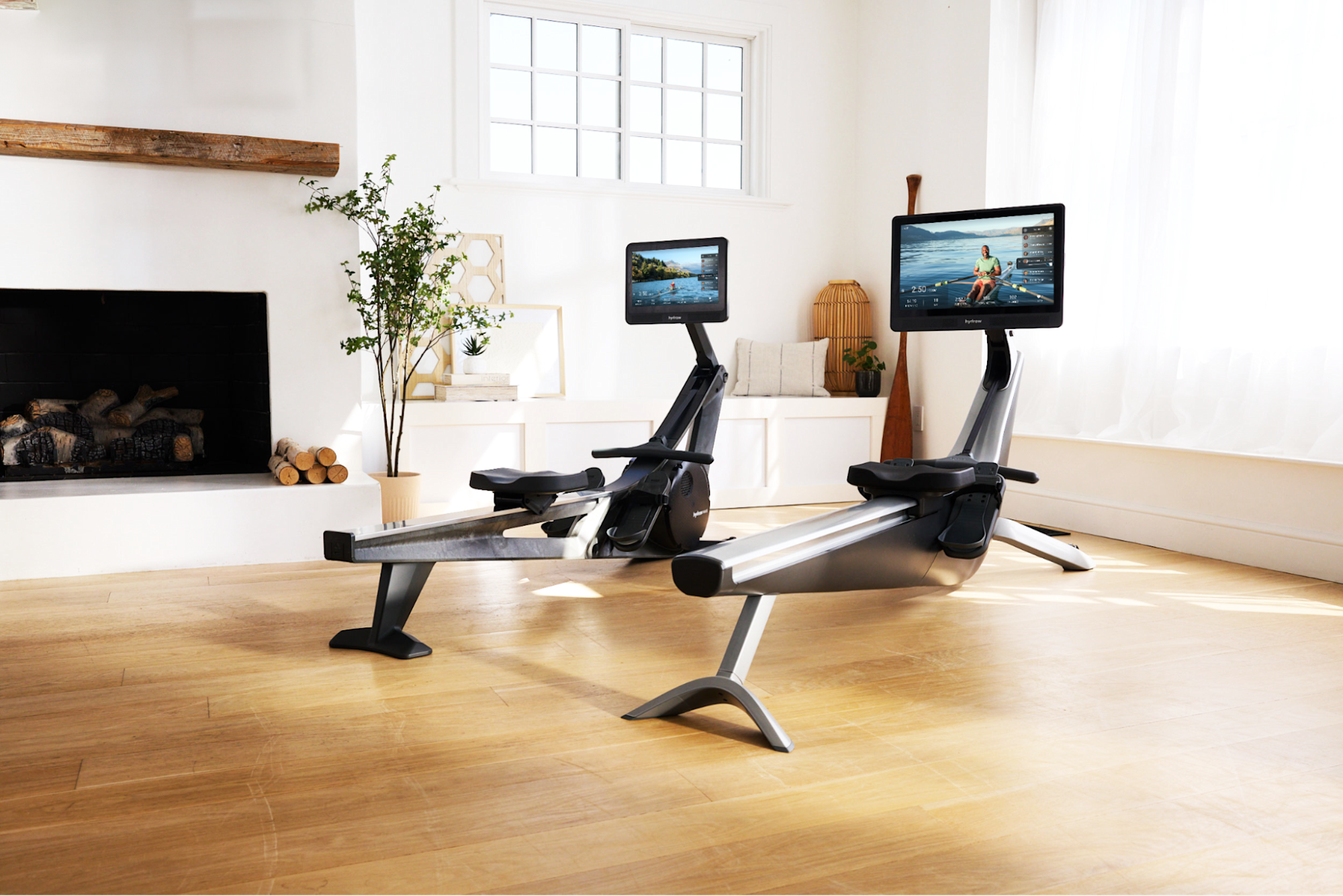 Hydrow Wave and Hydrow Pro rowing machines.