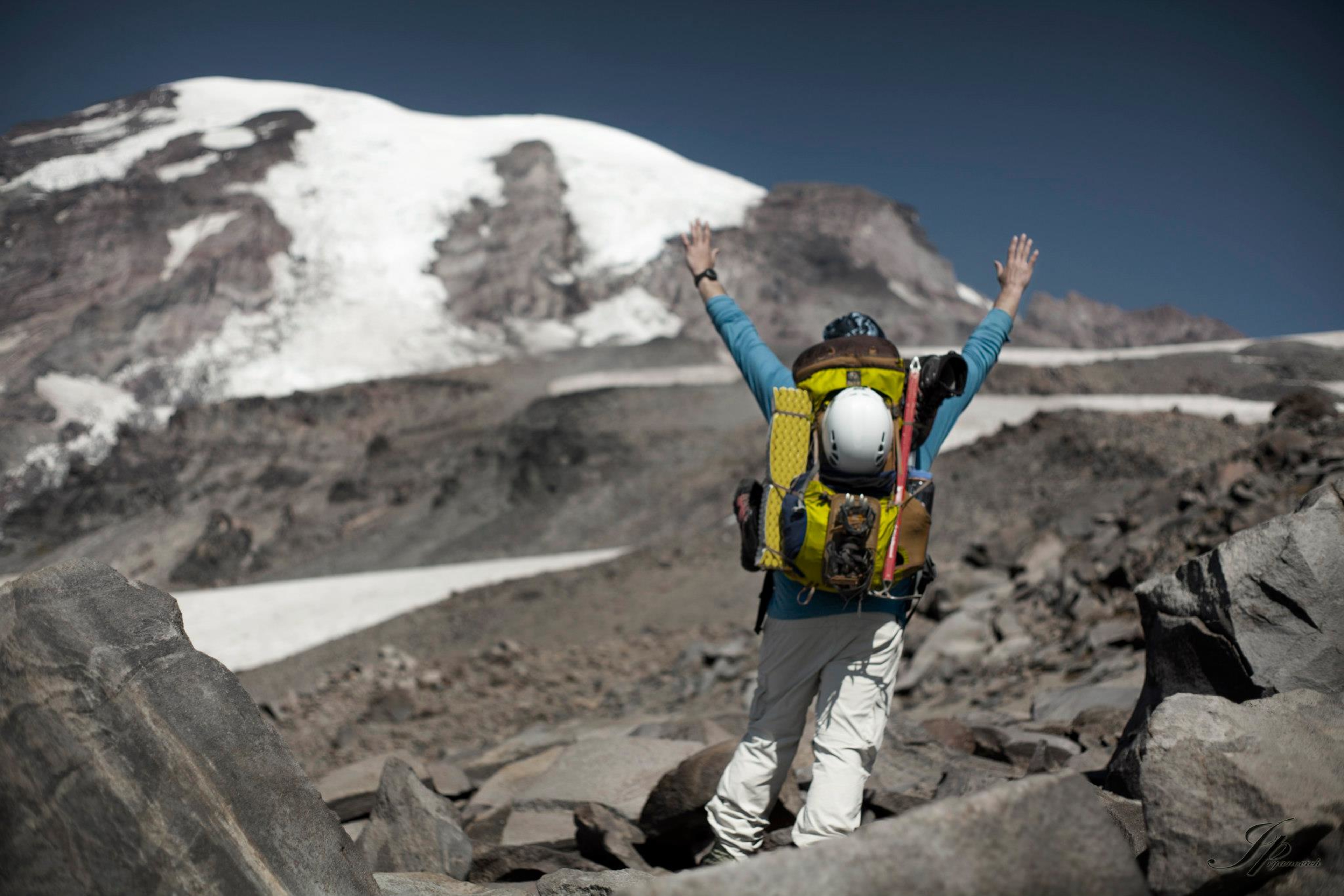 Hydrow member Robert Page on a mountain-climbing expedition.