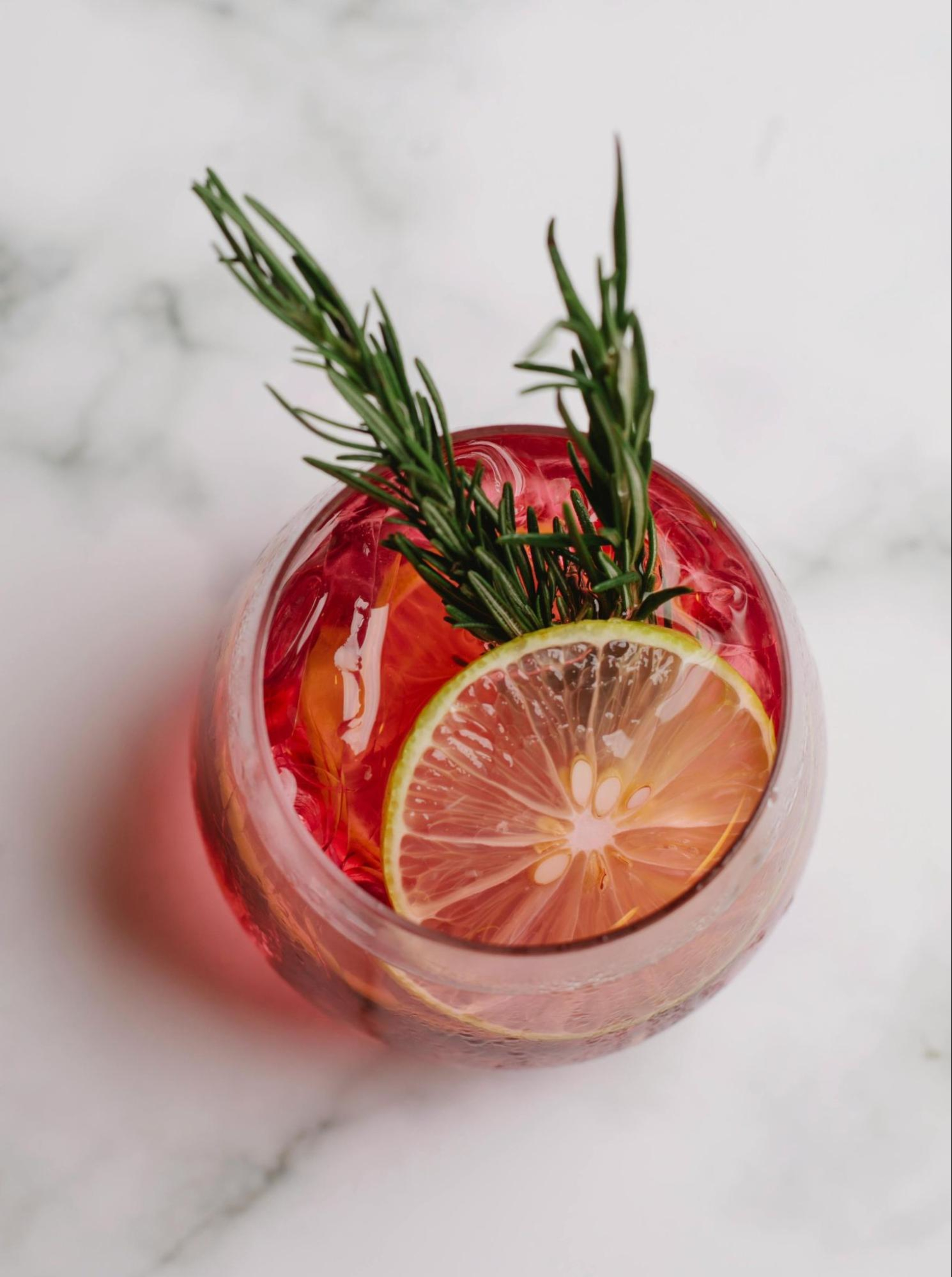 A grapefruit rosemary refresher, an easy mocktail recipe for Dry January.