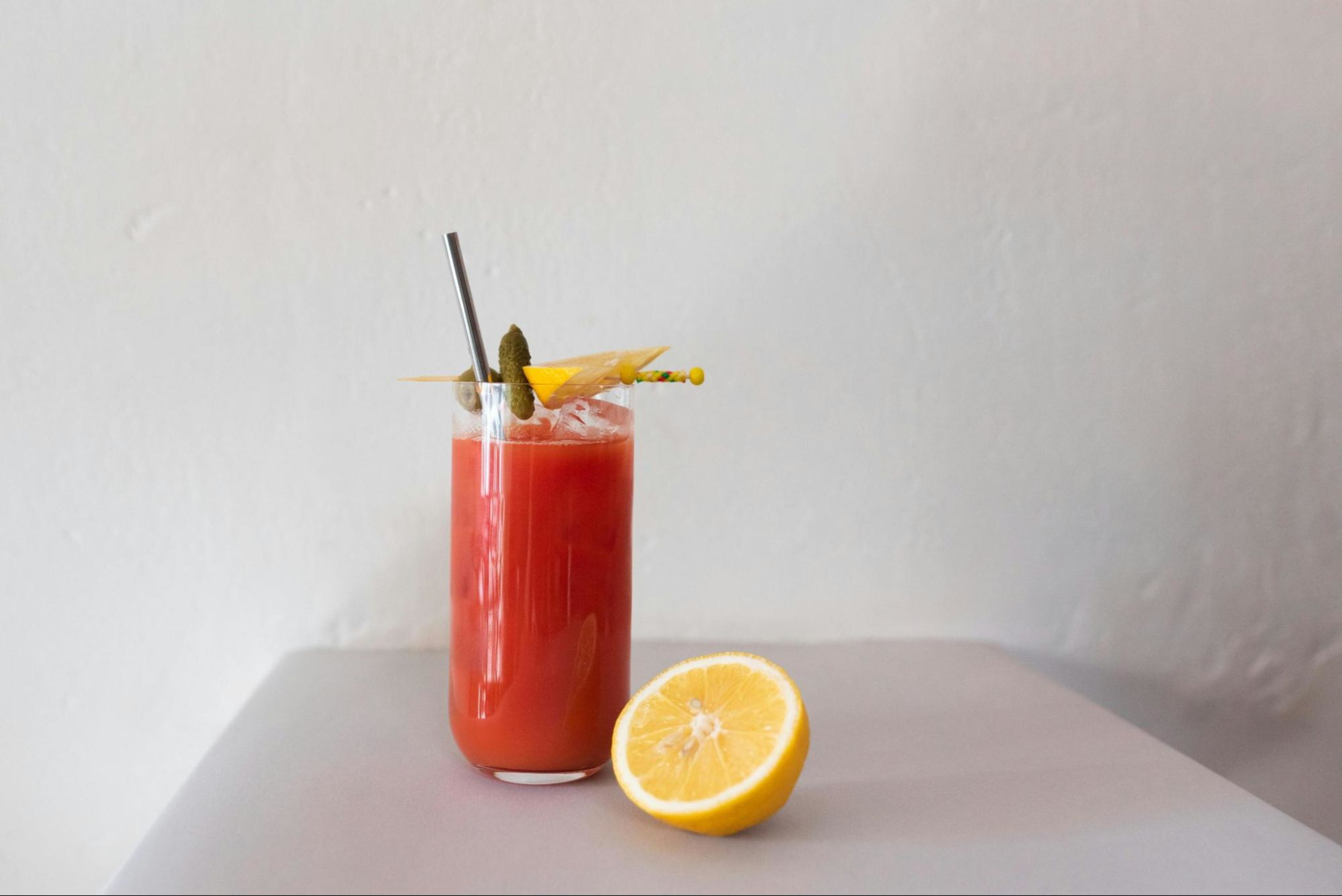 A virgin mary, an easy mocktail recipe for Dry January.