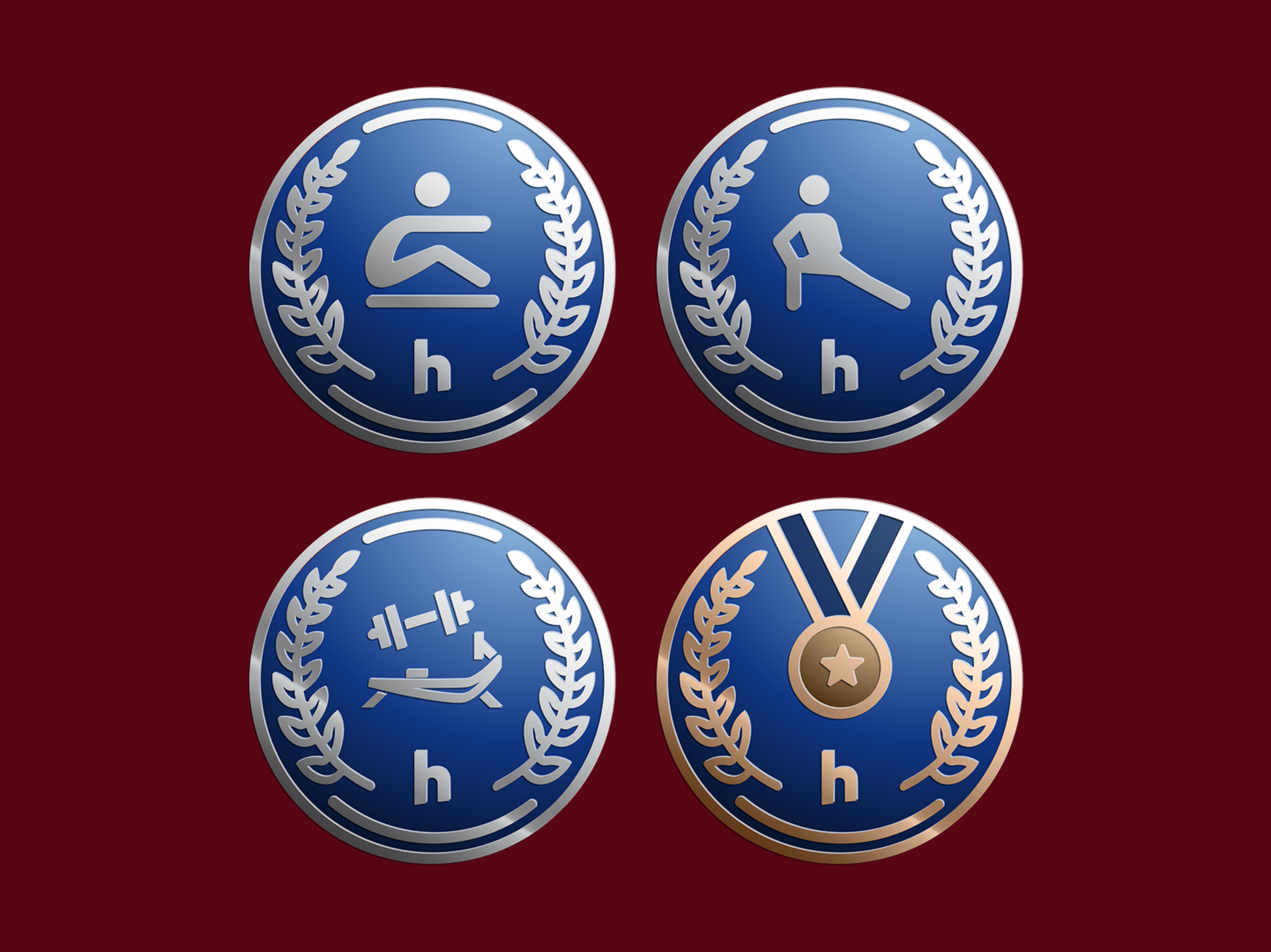 Badges for the Hydrow Games 2026.