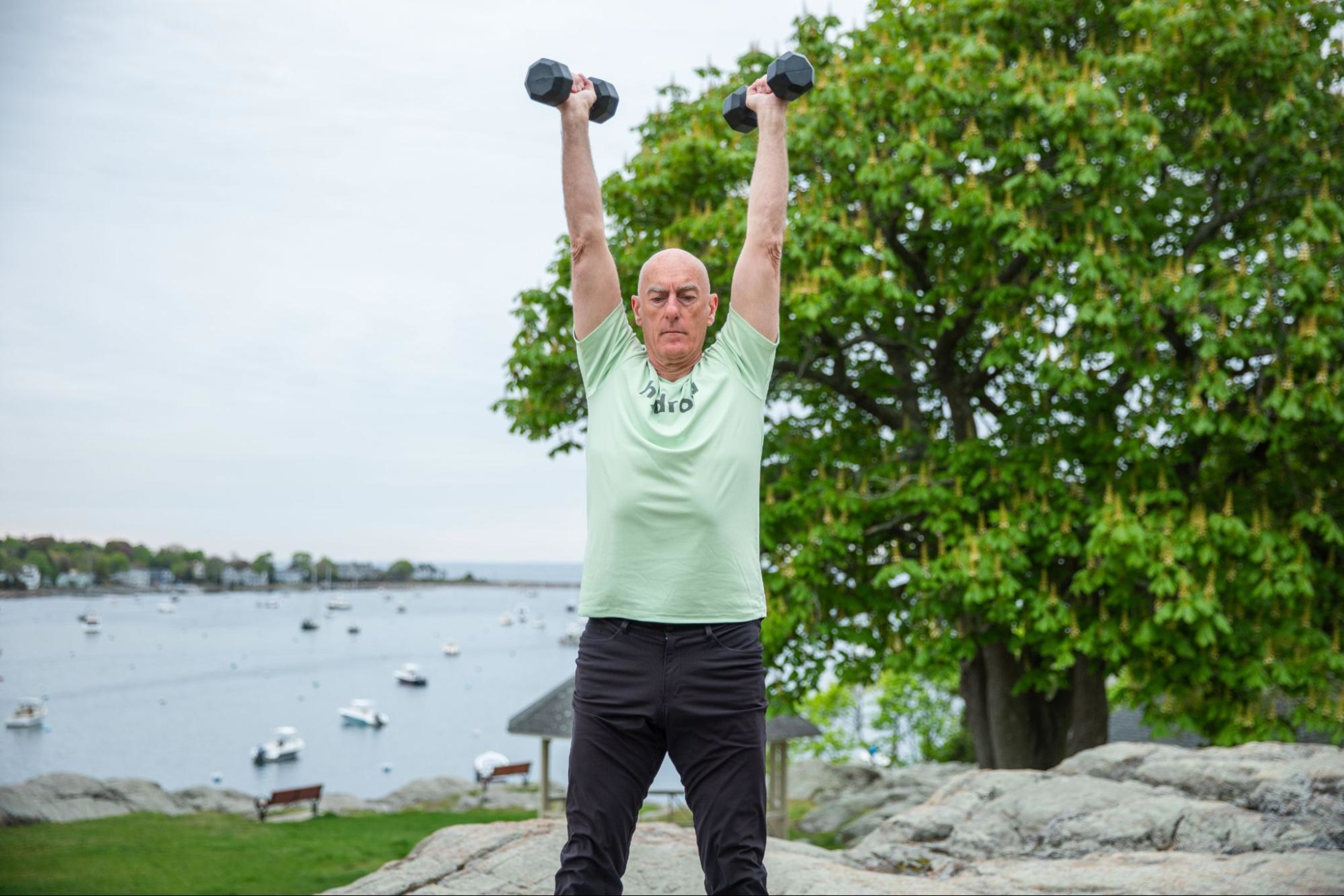 Hydrow Athlete Pete Donohoe leads a strength workout as part of his new program, Fearless Strength.