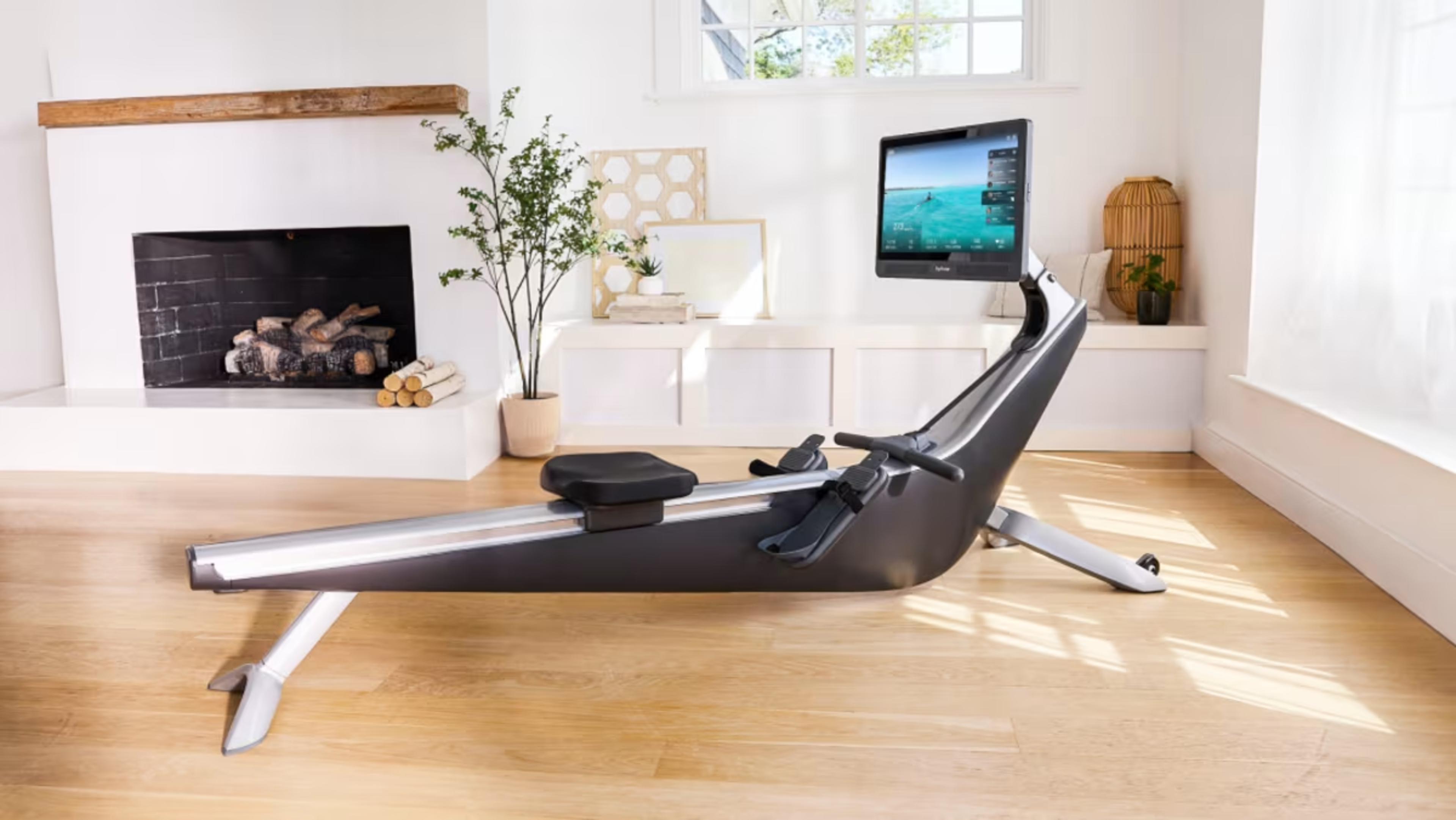 A Hydrow rowing machine.