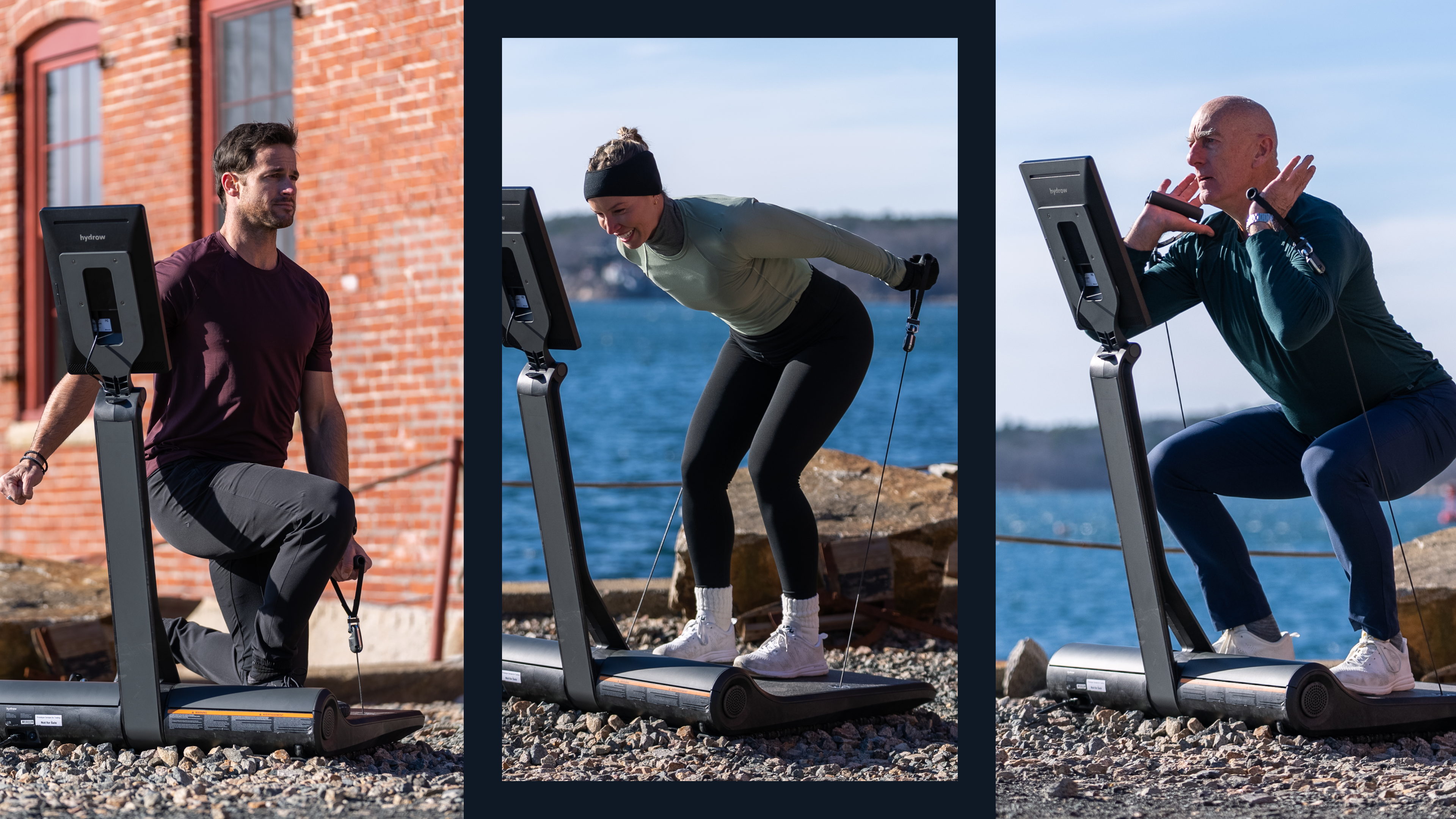 Hydrow Athletes demonstrate the various movements available on the LYQUID strength platform.