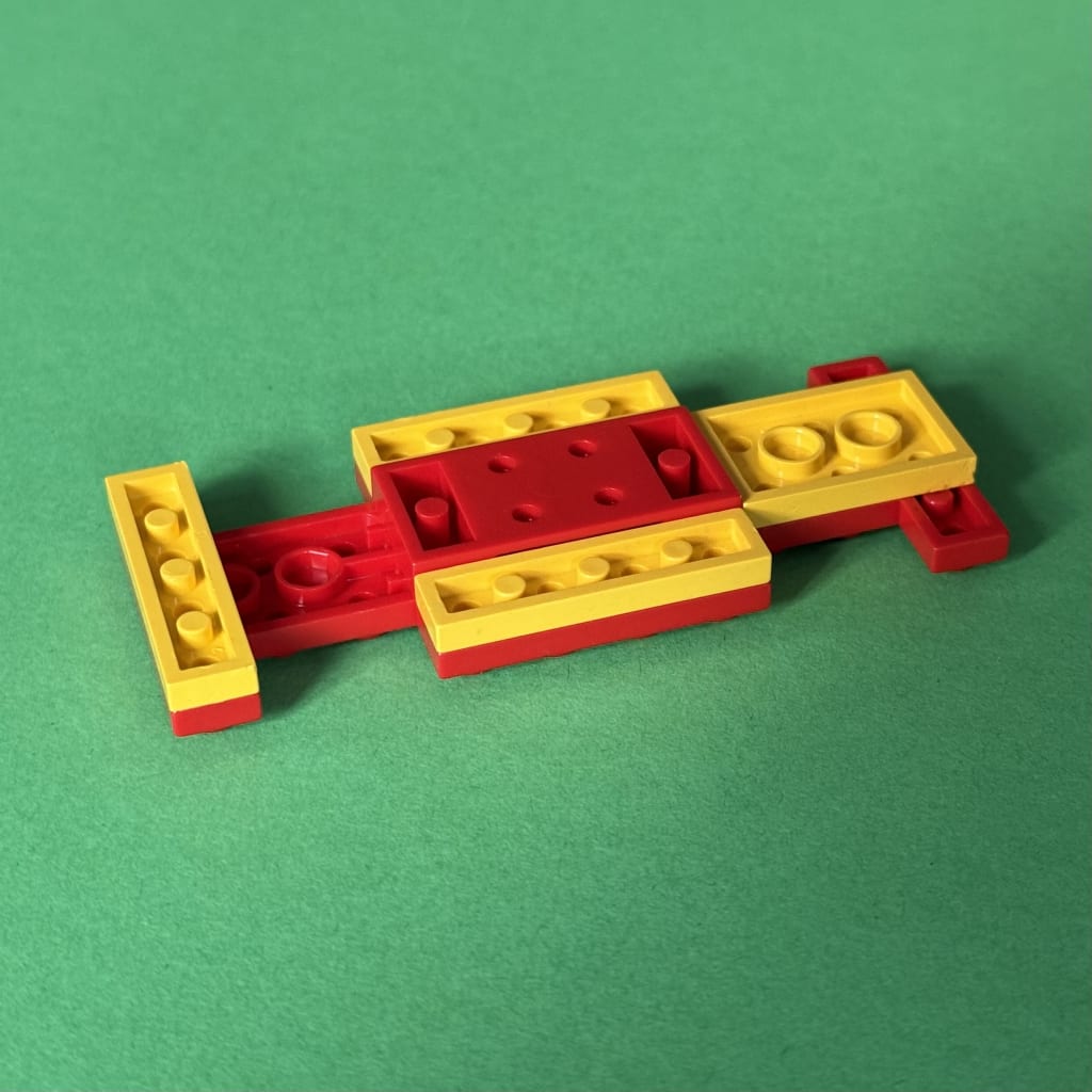 The underside of the build at step 2