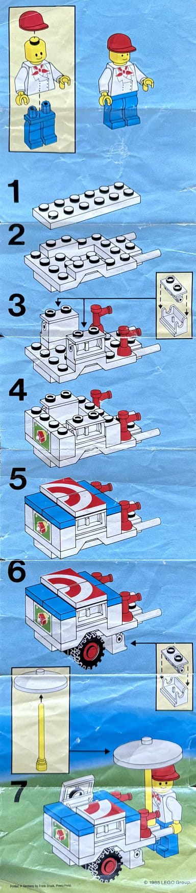 Instructions for the ice-cream cart in 7 steps