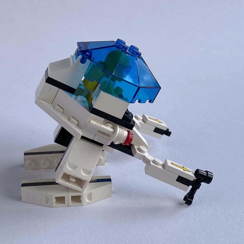 The pursuer pursuing something on the ground using its tools