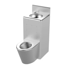 Stoddart Plumbing Square Profile Toilet & Basin Combination Unit with Toilet Roll Hold TP.CS.T.RA.ED