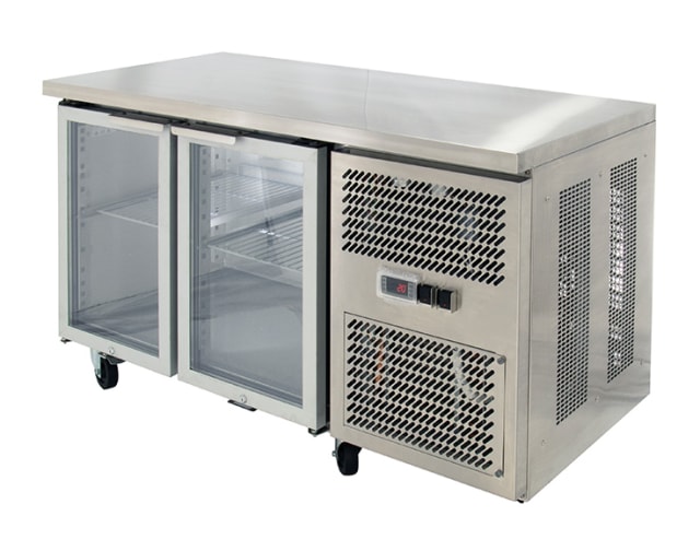 Airex Double Glass Door Undercounter Refrigerated Storage AXR.UCGN.2G - To suit 1/1GN
