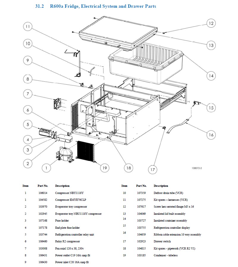Spare Parts Drawing