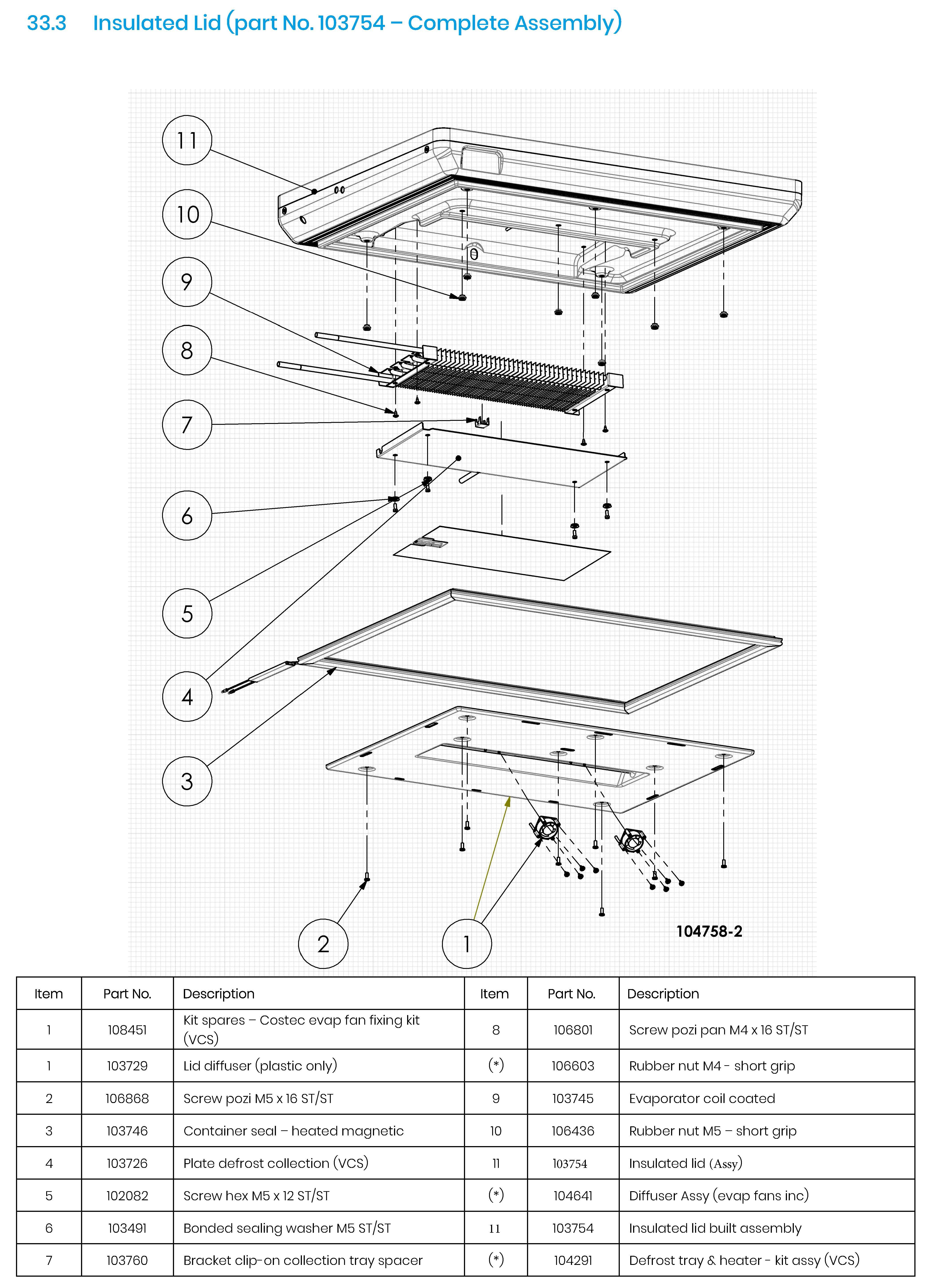 Spare Parts Drawing